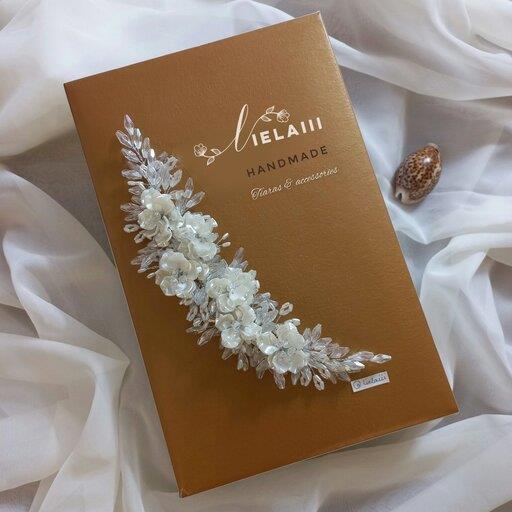 ریسه مو ،تاج عروس،تل مجلسی _ریسه گل های رز مینیاتوری سفید صدفی شیک lielaiii[💥💥]